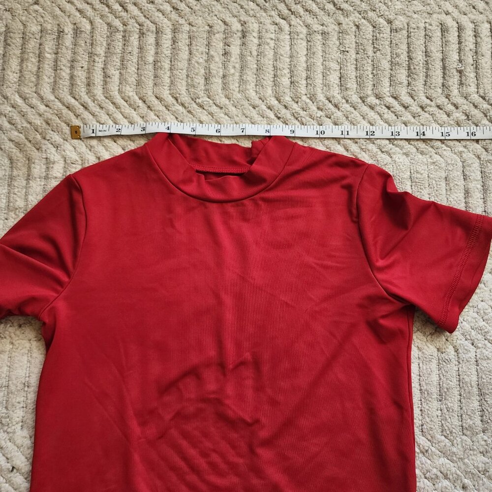 Cat & Jack Girls Red Short‑Sleeve Shirt – Youth Size 8/10 - Picture 12 of 14